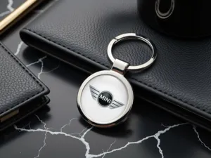 Mini Cooper Schlüsselanhänger Herren Stabil Metallisch Look